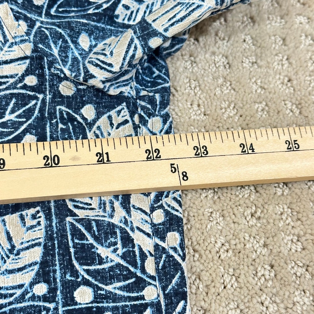 Tommy Bahama Shirt Mens Medium Silk Cotton Island Modern Fit Leaf Print Camp - Picture 5 of 6